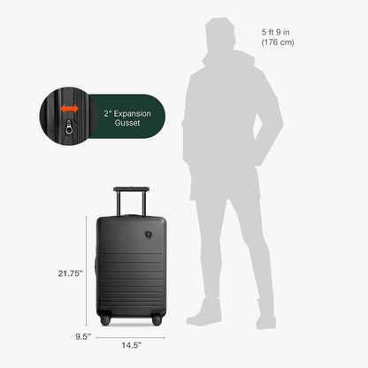 Markham Hardside Expandable Luggage with Double Spinner Wheels, Carry-On 21-Inch Suitcase, TSA Lock, 21-Inch, Green