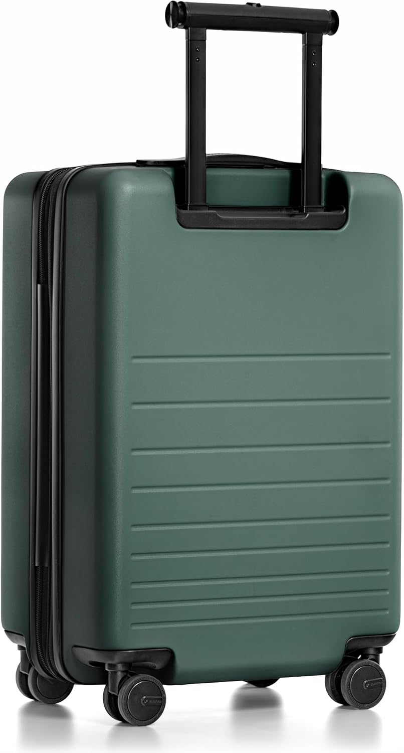 Markham Hardside Expandable Luggage with Double Spinner Wheels, Carry-On 21-Inch Suitcase, TSA Lock, 21-Inch, Green