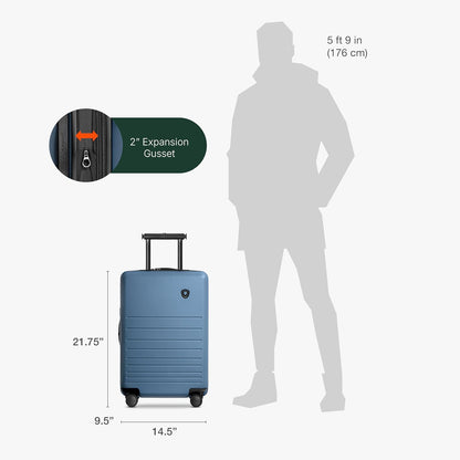 Markham Hardside Expandable Luggage with Double Spinner Wheels, Carry-On 21-Inch Suitcase, TSA Lock, 21-Inch, Green