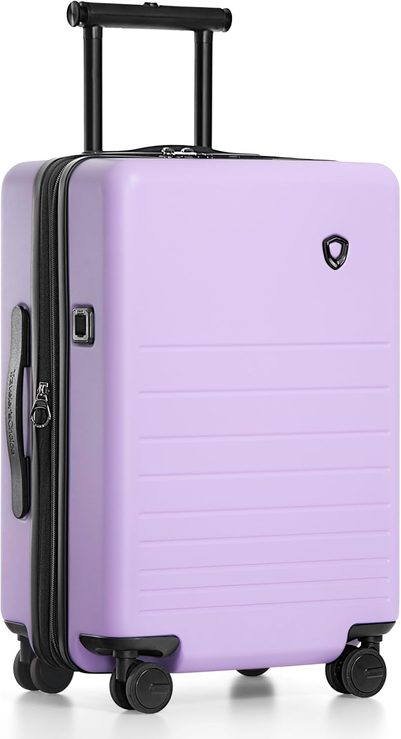 Markham Hardside Expandable Luggage with Double Spinner Wheels, Carry-On 21-Inch Suitcase, TSA Lock, 21-Inch, Green