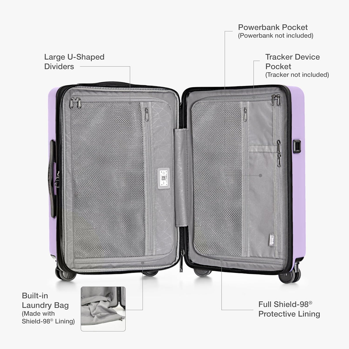 Markham Hardside Expandable Luggage with Double Spinner Wheels, Carry-On 21-Inch Suitcase, TSA Lock, 21-Inch, Green