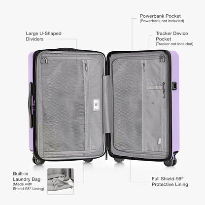 Markham Hardside Expandable Luggage with Double Spinner Wheels, Carry-On 21-Inch Suitcase, TSA Lock, 21-Inch, Green