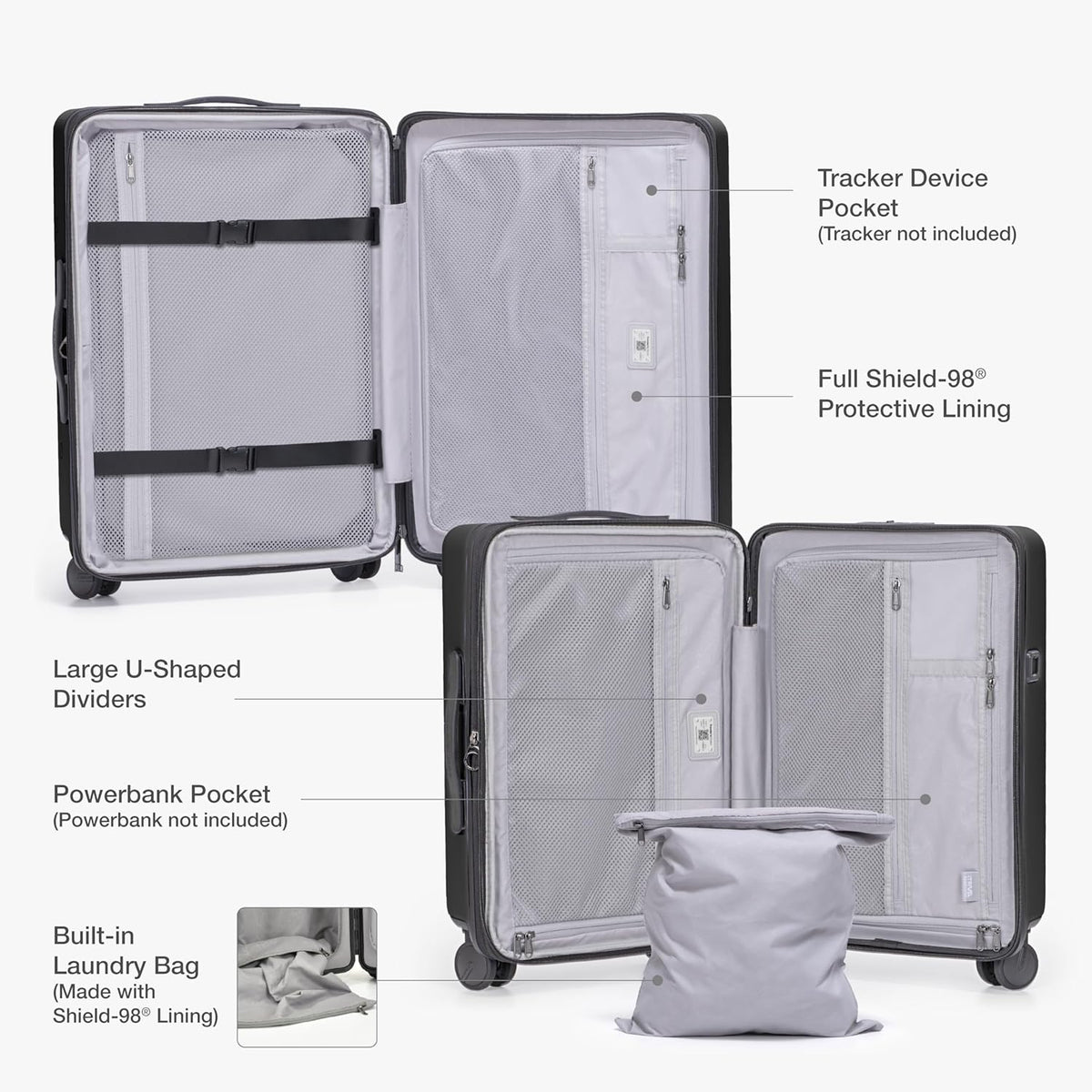 Markham Hardside Expandable Luggage with Double Spinner Wheels, Carry-On 21-Inch Suitcase, TSA Lock, 21-Inch, Green