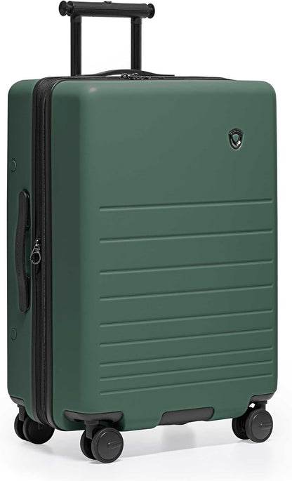 Markham Hardside Expandable Luggage with Double Spinner Wheels, Carry-On 21-Inch Suitcase, TSA Lock, 21-Inch, Green