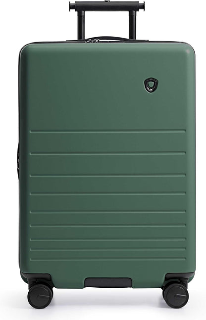 Markham Hardside Expandable Luggage with Double Spinner Wheels, Carry-On 21-Inch Suitcase, TSA Lock, 21-Inch, Green