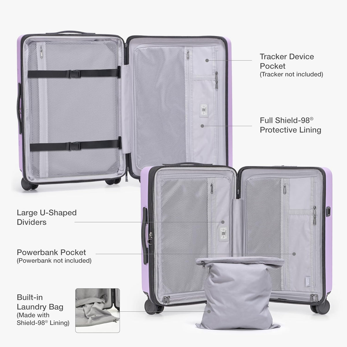 Markham Hardside Expandable Luggage with Double Spinner Wheels, Carry-On 21-Inch Suitcase, TSA Lock, 21-Inch, Green