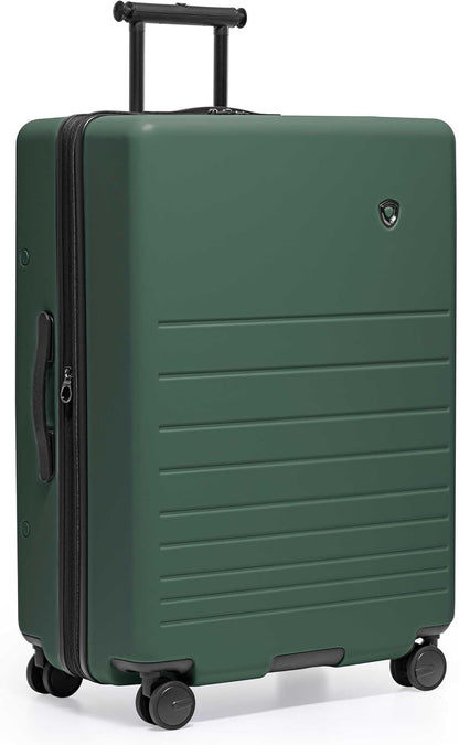 Markham Hardside Expandable Luggage with Double Spinner Wheels, Carry-On 21-Inch Suitcase, TSA Lock, 21-Inch, Green