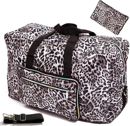 Large Foldable Travel Duffel Bag, Sports Tote Gym Bag For Women with Trolley Sleeve Weekender Overnight Carry On Checked Luggage Bag Hospital Bag Tote Shoulder Handbag Bag