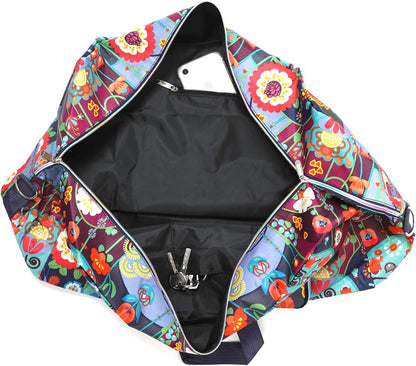 Large Foldable Travel Duffel Bag, Sports Tote Gym Bag For Women with Trolley Sleeve Weekender Overnight Carry On Checked Luggage Bag Hospital Bag Tote Shoulder Handbag Bag