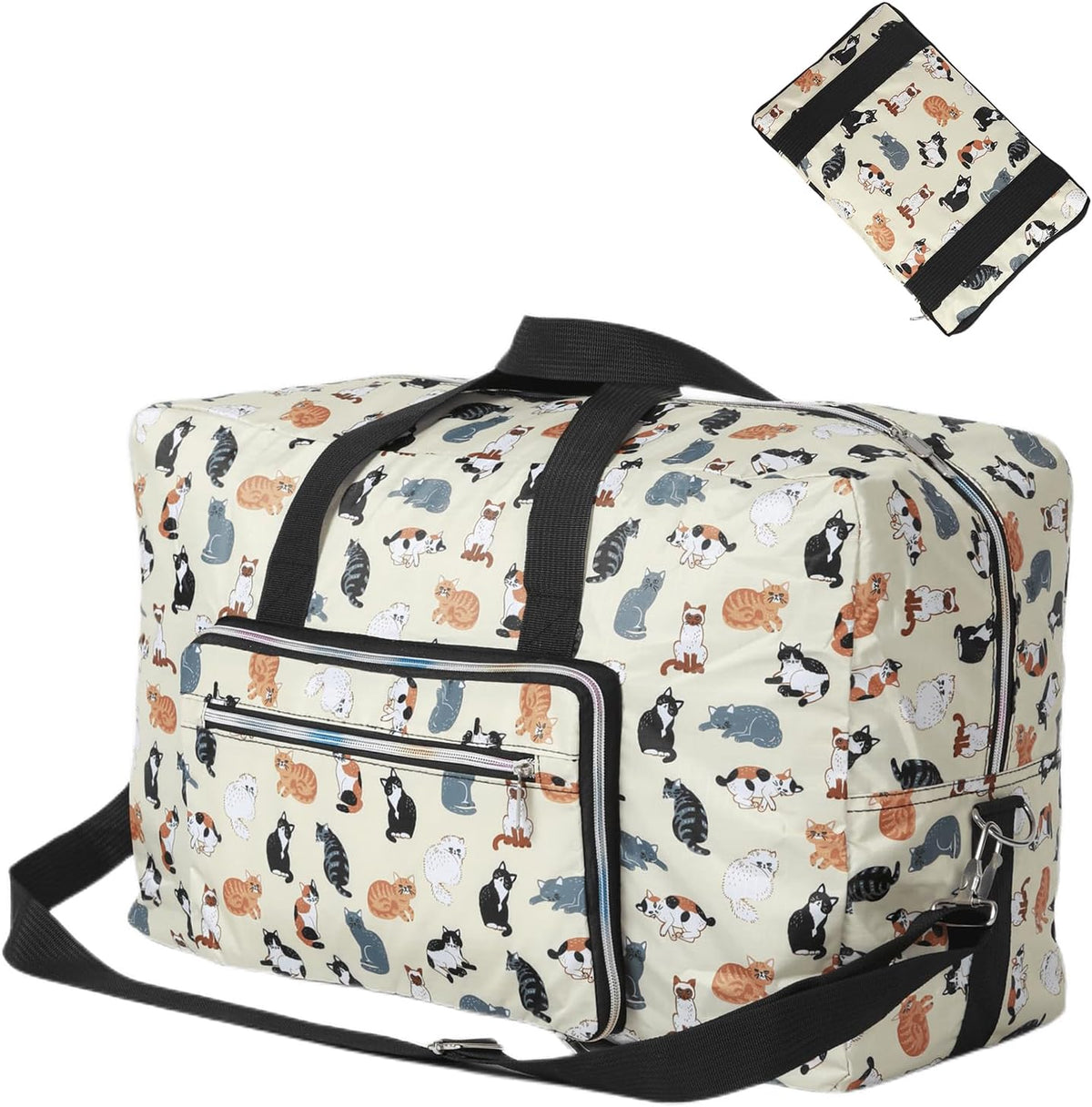 Large Foldable Travel Duffel Bag, Sports Tote Gym Bag For Women with Trolley Sleeve Weekender Overnight Carry On Checked Luggage Bag Hospital Bag Tote Shoulder Handbag Bag