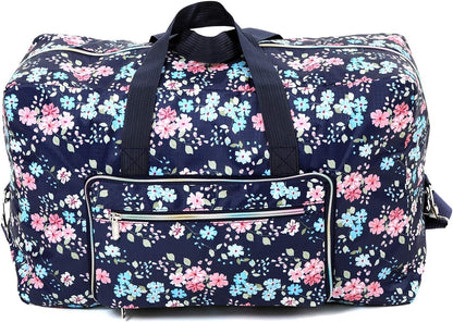 Large Foldable Travel Duffel Bag, Sports Tote Gym Bag For Women with Trolley Sleeve Weekender Overnight Carry On Checked Luggage Bag Hospital Bag Tote Shoulder Handbag Bag
