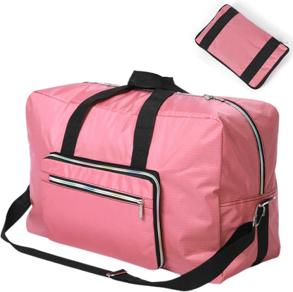 Large Foldable Travel Duffel Bag, Sports Tote Gym Bag For Women with Trolley Sleeve Weekender Overnight Carry On Checked Luggage Bag Hospital Bag Tote Shoulder Handbag Bag