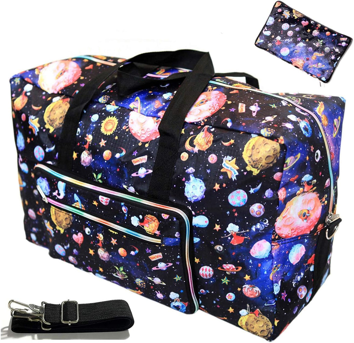 Large Foldable Travel Duffel Bag, Sports Tote Gym Bag For Women with Trolley Sleeve Weekender Overnight Carry On Checked Luggage Bag Hospital Bag Tote Shoulder Handbag Bag