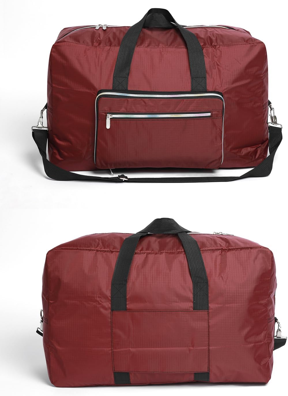 Large Foldable Travel Duffel Bag, Sports Tote Gym Bag For Women with Trolley Sleeve Weekender Overnight Carry On Checked Luggage Bag Hospital Bag Tote Shoulder Handbag Bag