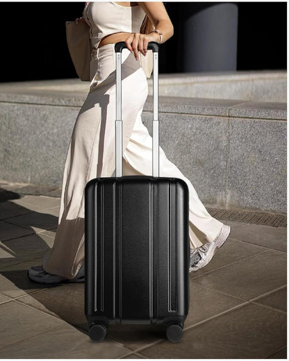 LUGGEX Carry On Luggage 22x14x9 Airline Approved, L2 100% PC Hard Shell Travel Suitcase with Smooth Spinner Wheels, TSA Lock (Blue, 20 Inch, 40L)
