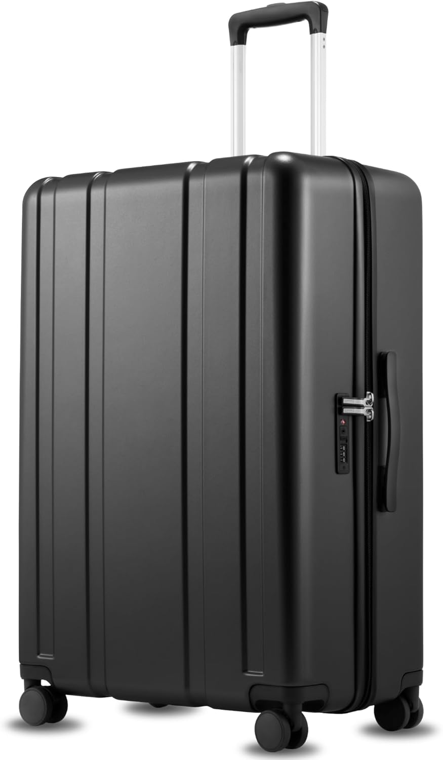 LUGGEX Carry On Luggage 22x14x9 Airline Approved, L2 100% PC Hard Shell Travel Suitcase with Smooth Spinner Wheels, TSA Lock (Blue, 20 Inch, 40L)