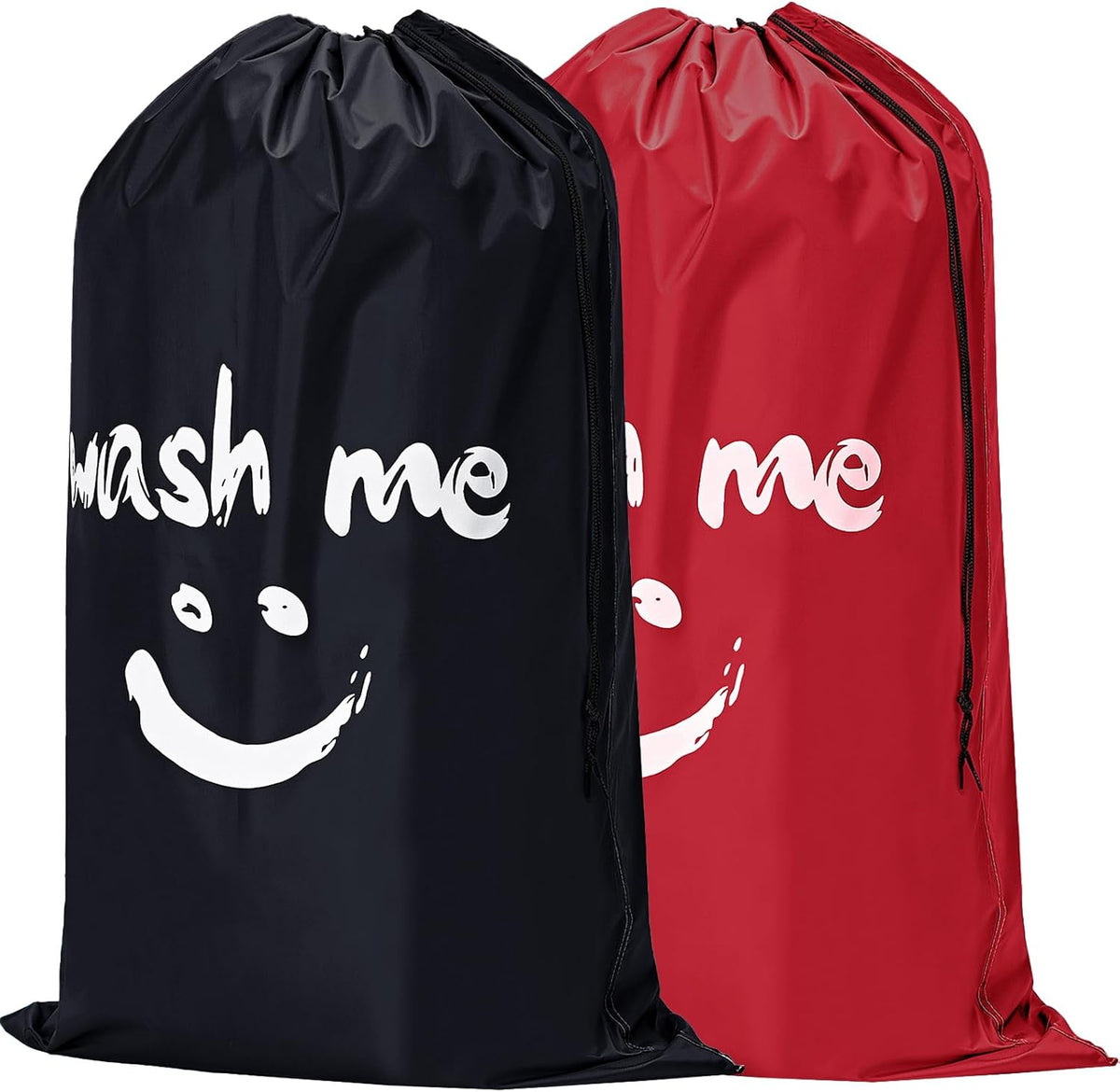 2 Pack XL Laundry Bags 28" x 40", Extra Large Dirty Clothes Organizer Holds 3-4 Loads, Machine Washable Drawstring Laundry Bag for Dorm, Camp, Laundromat, Family, Travel, Gray & Sky Blue