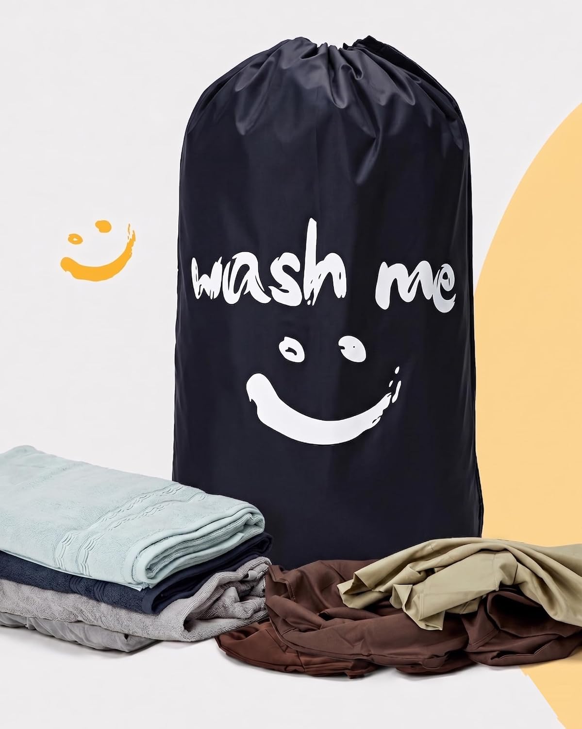 2 Pack XL Laundry Bags 28" x 40", Extra Large Dirty Clothes Organizer Holds 3-4 Loads, Machine Washable Drawstring Laundry Bag for Dorm, Camp, Laundromat, Family, Travel, Gray & Sky Blue