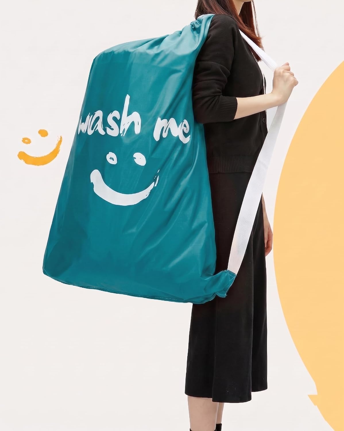 2 Pack XL Laundry Bags 28" x 40", Extra Large Dirty Clothes Organizer Holds 3-4 Loads, Machine Washable Drawstring Laundry Bag for Dorm, Camp, Laundromat, Family, Travel, Gray & Sky Blue