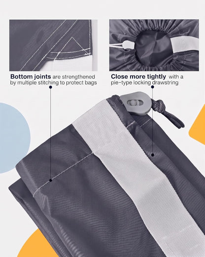 2 Pack XL Laundry Bags 28" x 40", Extra Large Dirty Clothes Organizer Holds 3-4 Loads, Machine Washable Drawstring Laundry Bag for Dorm, Camp, Laundromat, Family, Travel, Gray & Sky Blue