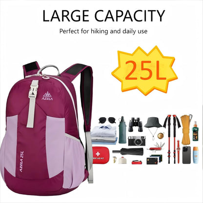 Lightweight Packable Backpack 25L Small Lightweight Backpack for Travel Hiking Daypack Foldable Daypack for Women Men Black