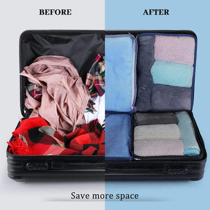 12 Pcs Large Packing Cubes Luggage Organizers for Suitcase Mesh Travel Organizer Bags Travel Packing Organizers for Traveling Camping Hiking