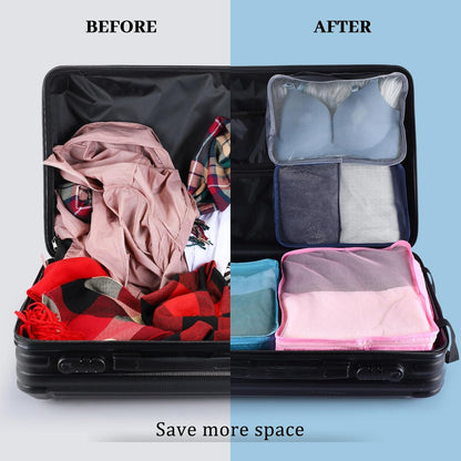 12 Pcs Large Packing Cubes Luggage Organizers for Suitcase Mesh Travel Organizer Bags Travel Packing Organizers for Traveling Camping Hiking