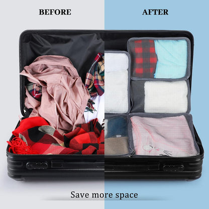 12 Pcs Large Packing Cubes Luggage Organizers for Suitcase Mesh Travel Organizer Bags Travel Packing Organizers for Traveling Camping Hiking