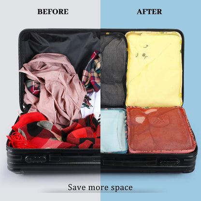 12 Pcs Large Packing Cubes Luggage Organizers for Suitcase Mesh Travel Organizer Bags Travel Packing Organizers for Traveling Camping Hiking