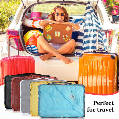 12 Pcs Large Packing Cubes Luggage Organizers for Suitcase Mesh Travel Organizer Bags Travel Packing Organizers for Traveling Camping Hiking