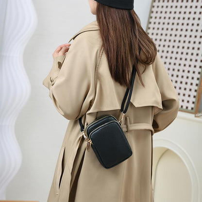 Cell Phone Purse Small Crossbody Bag for Women Men Leather Mini Shoulder Bag Wallet with Card Holder Slot Pouch Neck Strap for All Phones iPhone 17 Pro Max 16 15 Plus 14 13 up to 7.5" Black and Gold