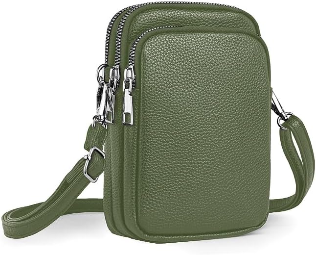Cell Phone Purse Small Crossbody Bag for Women Men Leather Mini Shoulder Bag Wallet with Card Holder Slot Pouch Neck Strap for All Phones iPhone 17 Pro Max 16 15 Plus 14 13 up to 7.5" Black and Gold