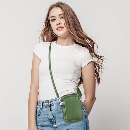 Cell Phone Purse Small Crossbody Bag for Women Men Leather Mini Shoulder Bag Wallet with Card Holder Slot Pouch Neck Strap for All Phones iPhone 17 Pro Max 16 15 Plus 14 13 up to 7.5" Black and Gold