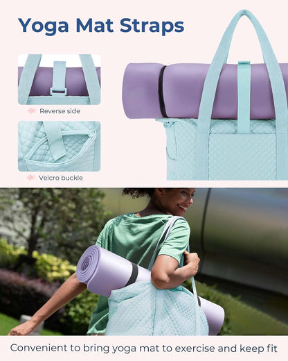 Crush Tote Bag for Women, 20L Puffer Work Tote with Zipper, Travel Essentials Quilted Nurse Hospital Bag