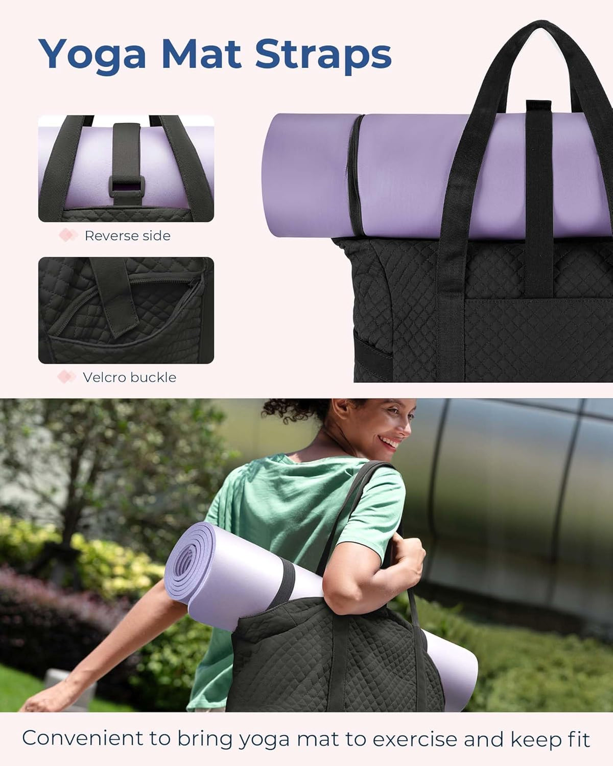 Crush Tote Bag for Women, 20L Puffer Work Tote with Zipper, Travel Essentials Quilted Nurse Hospital Bag