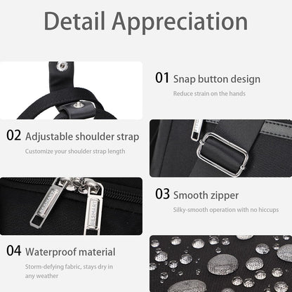 BESMART Garment Bags for Travel, 51" Large Suit Bag for Business Trips | Waterproof,Hangs 3 Suits,Foldable,Wrinkle Free Spacious Luggage Suit Cover,Adjustable Strap,Carry On Flight Approved,Black