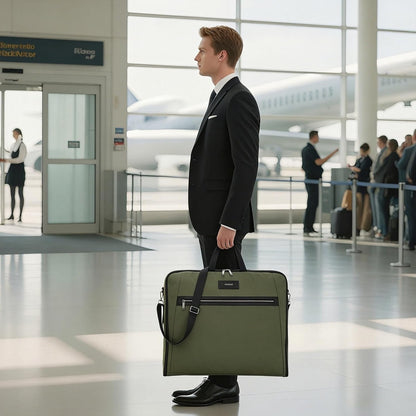 BESMART Garment Bags for Travel, 51" Large Suit Bag for Business Trips | Waterproof,Hangs 3 Suits,Foldable,Wrinkle Free Spacious Luggage Suit Cover,Adjustable Strap,Carry On Flight Approved,Black