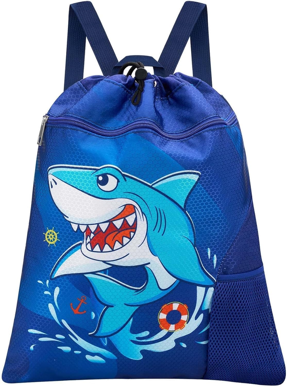 Gym Drawstring Backpack String Bag - 15” x 17” Sports Gym Bag for Kids Waterproof Swimming Beach Shopping Yoga Bag