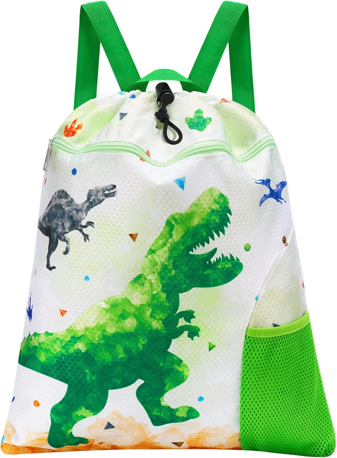 Gym Drawstring Backpack String Bag - 15” x 17” Sports Gym Bag for Kids Waterproof Swimming Beach Shopping Yoga Bag