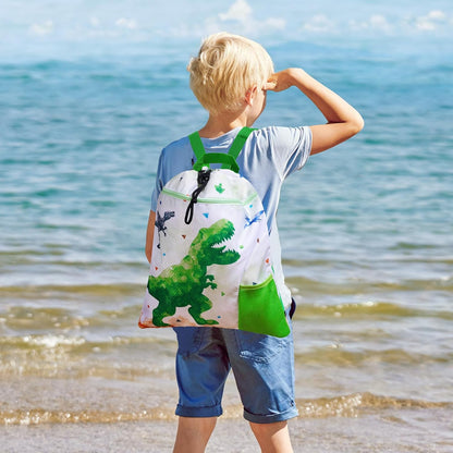 Gym Drawstring Backpack String Bag - 15” x 17” Sports Gym Bag for Kids Waterproof Swimming Beach Shopping Yoga Bag