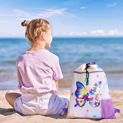 Gym Drawstring Backpack String Bag - 15” x 17” Sports Gym Bag for Kids Waterproof Swimming Beach Shopping Yoga Bag