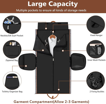 Garment Duffel Bag for Travel - Convertible Carry on Garment Duffel Travel Bag for Women Men Large Weekender Bag with Shoes Pouch 2 in 1 Hanging Suit Travel Duffel Bag 3pcs Set