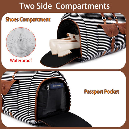 Garment Duffel Bag for Travel - Convertible Carry on Garment Duffel Travel Bag for Women Men Large Weekender Bag with Shoes Pouch 2 in 1 Hanging Suit Travel Duffel Bag 3pcs Set