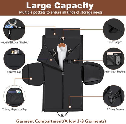 Garment Duffel Bag for Travel - Convertible Carry on Garment Duffel Travel Bag for Women Men Large Weekender Bag with Shoes Pouch 2 in 1 Hanging Suit Travel Duffel Bag 3pcs Set