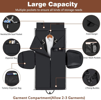 Garment Duffel Bag for Travel - Convertible Carry on Garment Duffel Travel Bag for Women Men Large Weekender Bag with Shoes Pouch 2 in 1 Hanging Suit Travel Duffel Bag 3pcs Set