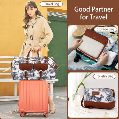 Garment Duffel Bag for Travel - Convertible Carry on Garment Duffel Travel Bag for Women Men Large Weekender Bag with Shoes Pouch 2 in 1 Hanging Suit Travel Duffel Bag 3pcs Set