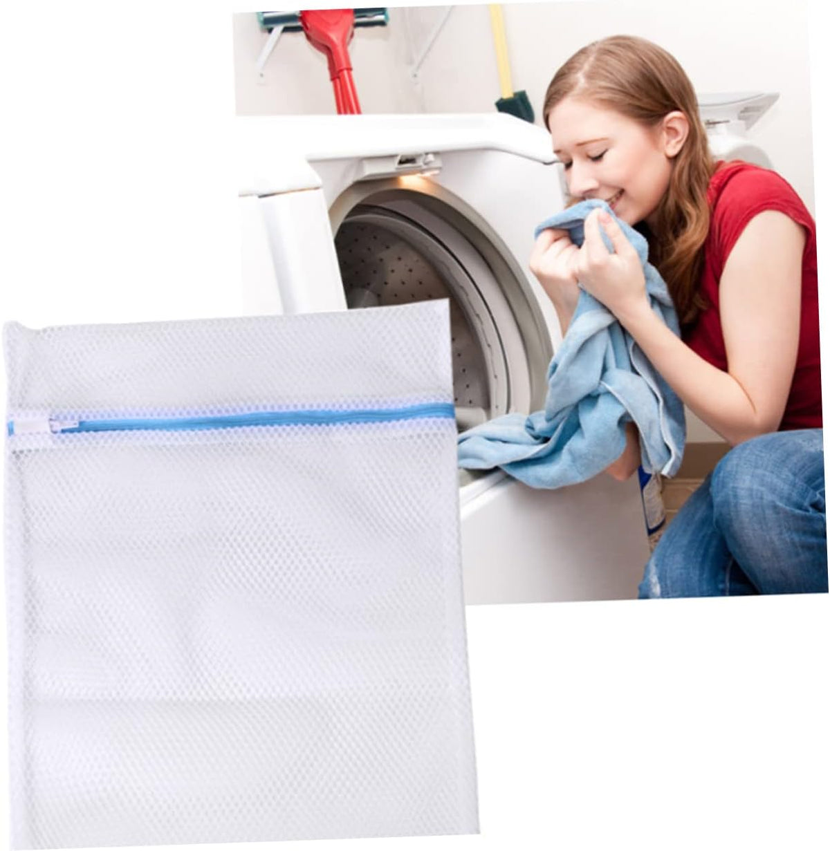 3pcs Polyester Washing Bag for Underwear and Lingerie Fine Mesh Wash Protect Bag for Washing Machine Use Random Zipper Color