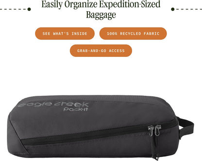 Pack-It Reveal Extended Stay Set - Compression Travel Packing Cubes Set - Eco-Friendly - Quick-Drying, Water-Resistant Fabric - Pack of 6 - Black