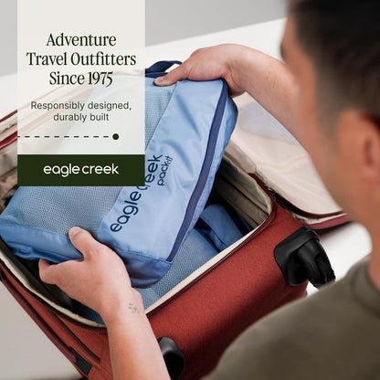 Pack-It Reveal Extended Stay Set - Compression Travel Packing Cubes Set - Eco-Friendly - Quick-Drying, Water-Resistant Fabric - Pack of 6 - Black
