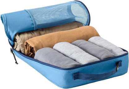 Pack-It Reveal Extended Stay Set - Compression Travel Packing Cubes Set - Eco-Friendly - Quick-Drying, Water-Resistant Fabric - Pack of 6 - Black